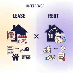 A tenant signing a rental agreement in Navi Mumbai – understanding lease vs rent terms
