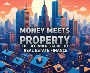 Real estate finance concept with calculator, house model, and financial documents